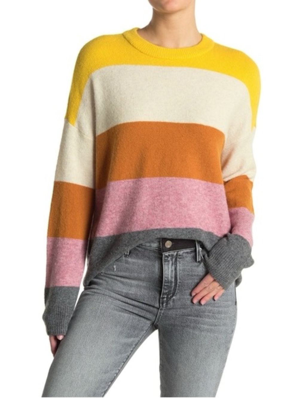 Madewell Striped Crewneck Sweater Large